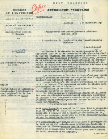 AD 61 - 1 W 38 rapport RG 8-9-42